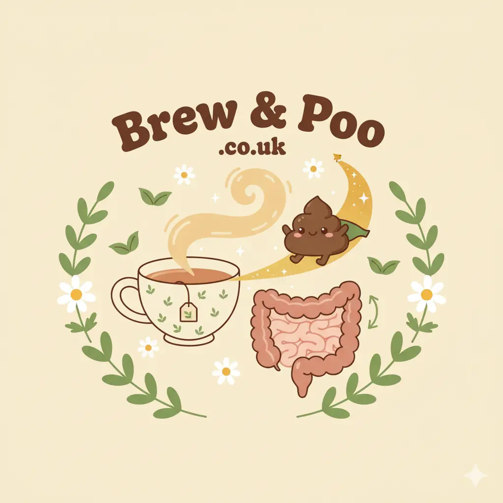 Brew and Poo UK - Natural constipation relief tea with senna, peppermint, and ginger for gentle bowel movement support